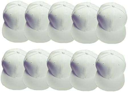 Lydia Fashion Blank Adjustable Flat Bill Plain Snapback Hats Caps (All Colors) (Wholesale 10 pcs white)