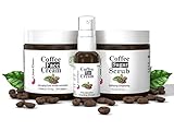 Anti-Aging, Anti-Wrinkle Skin Care Kit, 3-Piece Set, Face Moisturizer 4oz, Eye Cream 1 oz, Face Scrub 4.5oz, all Natural and with Organic ingredients with the Benefits of Coffee
