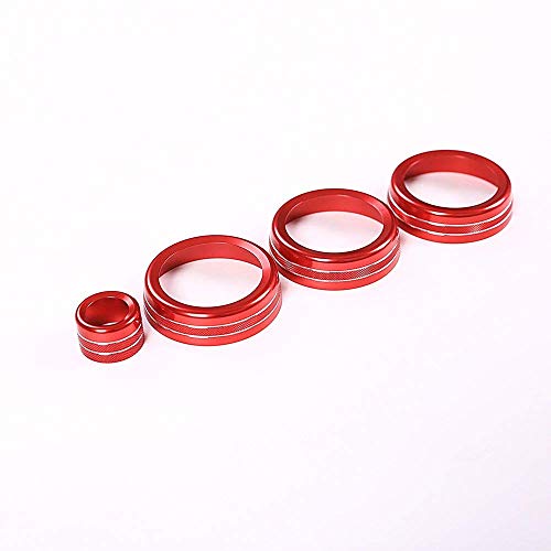 image for Autobro Aluminum alloy Air Conditioning Knobs Audio Circle Trim for La