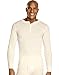 Hanes X-Temp Men`s Thermal Henley, 14510, XL, Natural