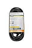 ME, 20-Foot 16/3 Vinyl Landscape Outdoor Extension Cord, Black