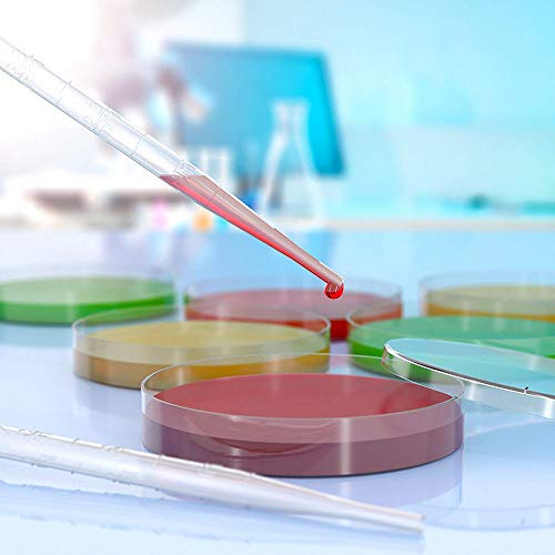ToToT 10pcs Disposable Plastic Petri Dish 90x15mm with 5 2ml Thickened Plastic Transfer Pipettes for School Science Fair Project and Party - Thumbnail 4