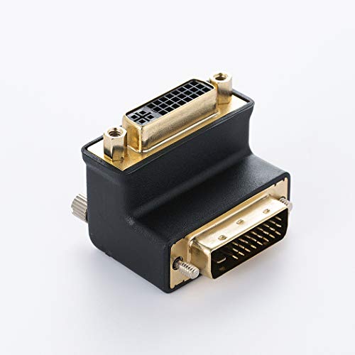 DVI-I Female to DVI-D Male Right Angle Adapter