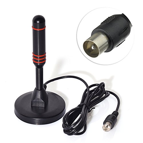 wlaniot High Gain Digital TV Aerial - Portable Indoor/Outdoor Digital Antenna for USB TV Tuner / ATSC Television / DAB Radio - With Magnetic Base