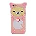 iPhone SE Case, MC Fashion Super Cute 3D Pink Bear Rilakkuma Protective Silicone Case Cover for Apple iPhone 5/5S/SE (Rilakkuma)