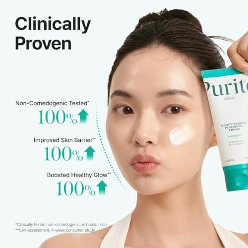 PURITO Panthenol 10% Barrier Cream | Face Moisturizer for Skin Barrier Repair | All skin types, sensitive and blemish-prone skin | Non-Comedogenic, Vegan | Korean Skincare, 100mL, 3.38 fl.oz