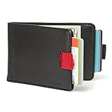 Distil Union Wally Bifold Slim Leather Wallets for Men - Money Clip, Credit Card Holder, Billfold (Ink with Flexlock)