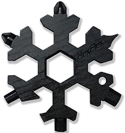 Hexflex Multi-tool STANDARD/METRIC BLUE - RED - GOLD - WHITE - MINT - CAMO - TITANIUM (Standard, Black Oxide) by HexFlex
