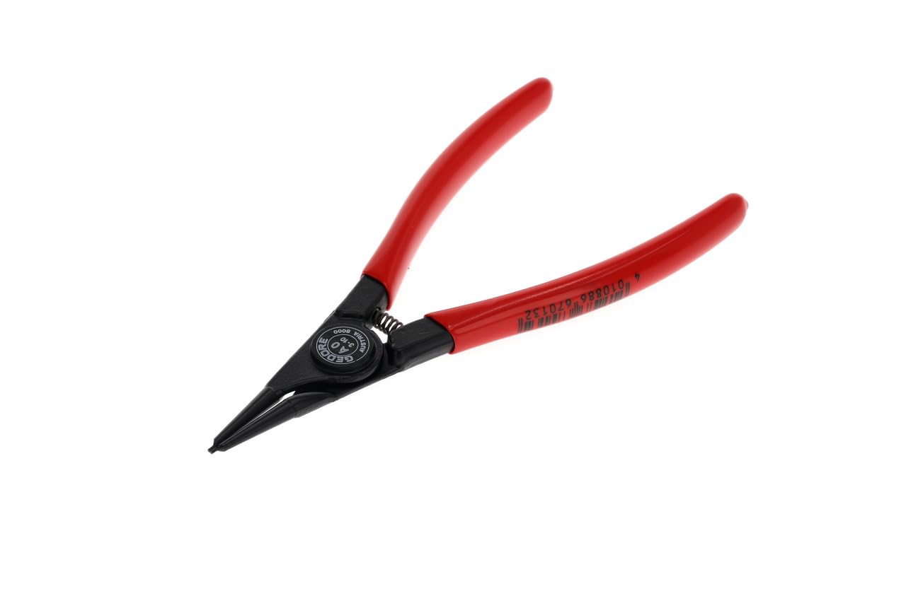 GEDORE Circlip Pliers for Outer circlips, with Opening Spring/Finger Protection, Straight Jaws, Tip Dia. 0.9 mm, 8000 A 0