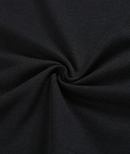 Black Polo Shirts for Men Short Sleeve Golf Polo