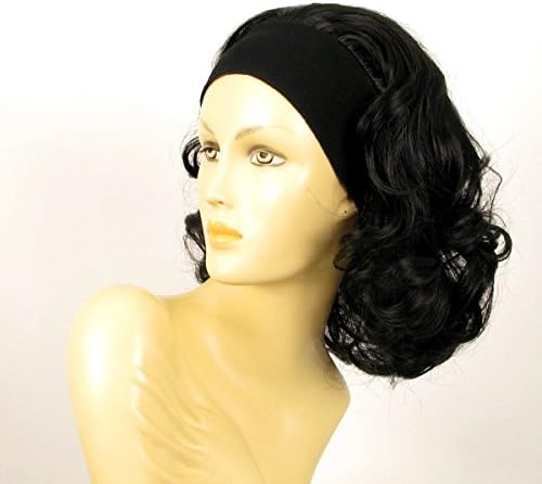 univers perruque Headband Wig Women Short curly Black Ref EMA 1b