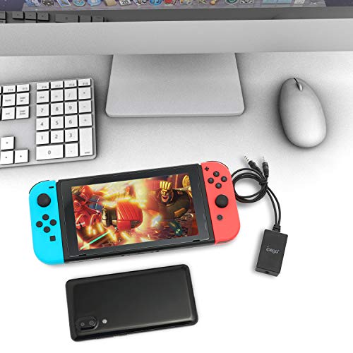 Audio Converter for Nintendo Switch, 2 in 1 Audio Chat Adapter for Nintendo Switch - Support Voice Chat with Your Headphone
