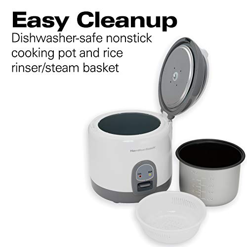Hamilton Beach Mini Rice Cooker & Food Steamer, 8 Cups Cooked (4