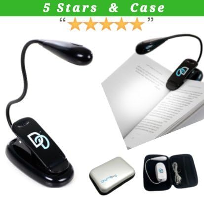 WOW...The ONLY Full 5 Star Reviewed Reading Light! Why? Because it's the Best Priced Light that includes a HARD CARRY CASE &amp; A FREE GIFT! Enjoy Your 5led Rechargeable Book Light!