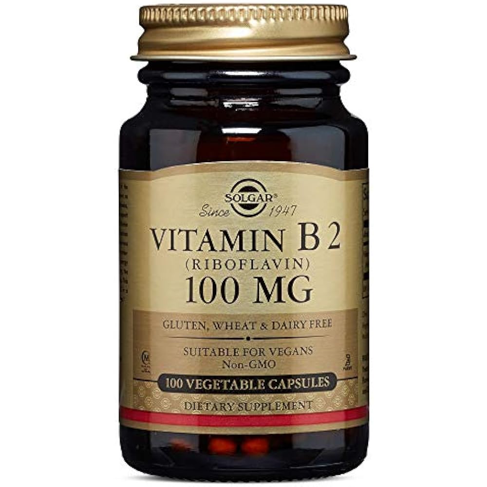 Solgar Vitamin B2 Riboflavin 100 mg Vitamins Supplement 100