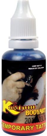 2 oz BLUE Body Art TEMPORARY TATTOO AIRBRUSH PAINT Ink