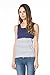 Bearsland Women's Maternity Nursing Tank Tops and Breastfeeding Shirts Deep Blue/White