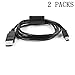QKILL 2 Packs! 3ft Replacement UC-E4 UC-E5 UC-E15 USB Cable for Nikon D40 D50 D70 D70S D80 D90 D200 D300 D300S D7000 D3000 D3100 D7000 Digital SLR Camera