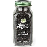 Simply Organic Whole Black Sesame Seed, Certified Organic | 3.28 oz | Sesamum indicum