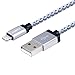 Cablex 4Pack 6FT Long Nylon Braided 8Pin Lightning to USB Charging Cable Cord with Aluminum Heads Compatible with iPhone 7 Plus/7/6/6s/6 Plus/6s Plus, 5c/5s/5/SE, iPad Air/Mini, iPod/iPad(White)
