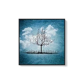Framed Canvas Wall Art for Living Room, Bedroom Trees Canvas Prints for Home Decoration Ready to Hang - 16x16 inches