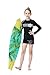 Girls Long Sleeve Swimsuits 2 Pieces Set Rash Guard Swimwear Quick Dry Surfing Wetsuit for Kids Bathing Suit 5-14 Years Black