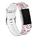 RedTaro Bands Compatible with Fitbit Charge 2, Replacement Accessory Wristbands (218 Pink Floral, Small (5.9-8.6)-Inches)