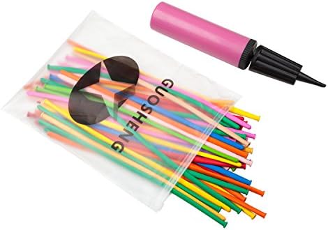 Party Balloons with1 Pumps. 100 Long Twisting Animal Shaping Balloons.