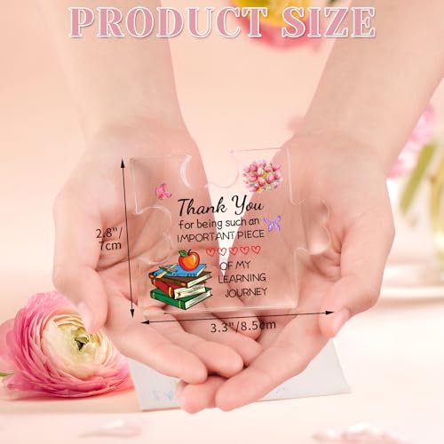Welsky Teacher Gifts, Teacher Gifts for Women Engraved Acrylic Block, Christmas Birthday Graduation Thank You Gift for Women Teacher, Acrylic Plaque, Room Decor
