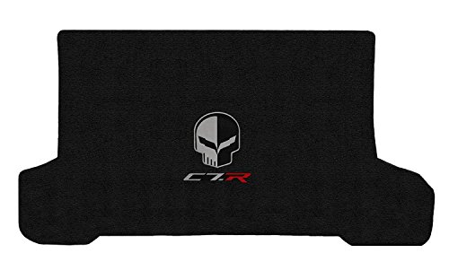 2014-2018 Corvette C7 Convertible Jet Black Rear Cargo Mat - Jake Skull & C7R Logos
