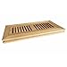 Razo White Oak Wood Flush Mount Floor Register Vent Cover, 4x10 Inch (Duct Opening), 3/4 Inch Thickness, with Damper, Unfinished
