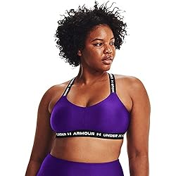 Under Armour Women's Crossback Low Bra, Purple Zest