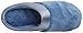 Isotoner Women's Microterry PillowStep Satin Cuff Clog Slippers, Denim, 8.5-9 B(M) US