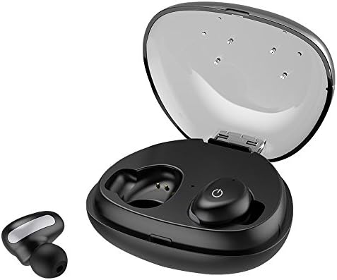 Bluetooth Wireless Earbuds, Hanith True Wireless Stereo Earphones IPX5 Sweatproof Secure Fit Wireless Sports Headphones Bluetooth 4.2 Dual Mini Wireless Earbuds with Mic and Portable Charging Case