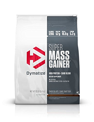 Dymatize Super Mass Gainer, Chocolate Cake Batter, 12 lbs