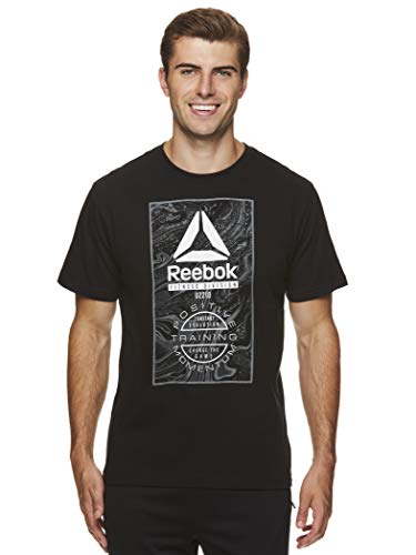 image for Reebok Men's Graphic Workout Tee - Short Sleeve Gym & Training Activew