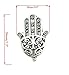 yueton?Pack of 30 DIY Hollow Beautiful Hand Lucky Charms Pendants for Crafting, Jewelry Making Accessory