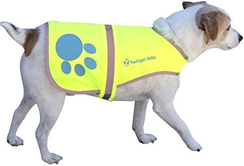 Twilight Dog Waterproof Florescent Reflective Dog Safety Vest with Adjustable Strap, Medium