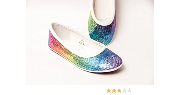 multi colored ballet flats