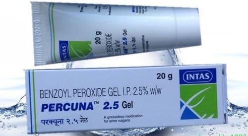 PERCUNA BENZOYL PEROXIDE 2.5% GEL 20GM FOR ACNE TREATMENT
