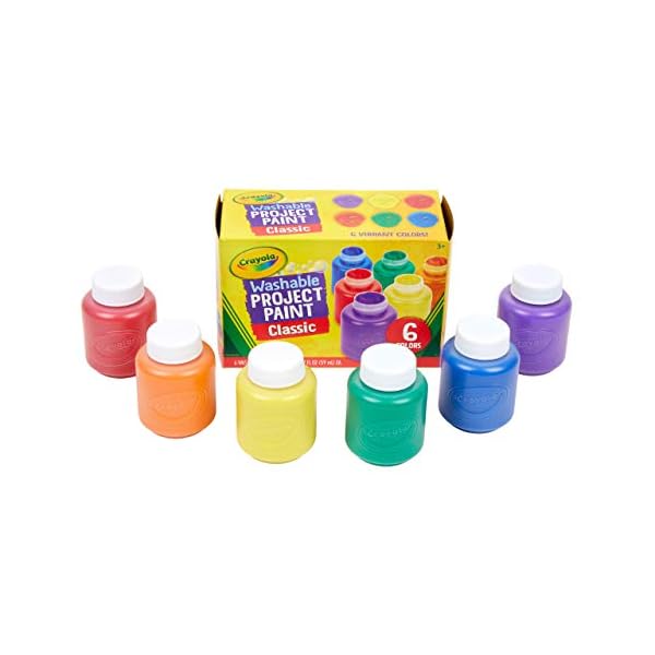 CRAYOLA Washable Paints - Assorted Colours (Pack of 6) | Perfect for Any Arts & Crafts Needs - Easily Washable | Ideal…