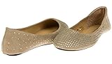 Chatties Ladies Microsuede Ballet Flats With Rhinestones (See More Colors/Sizes)