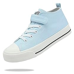 Fefoe Boys Blue Canvas Shoes Girls Canvas Walking