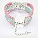 HHHbeauty Mermaid Slap Bracelet Jewelry Infinity Love Leather Mermaid Gifts Mermaid Jewelry Bracelet Gifts For Adult Mermaid Lovers, Party, Celebration (Pink Silver and Mint Green)
