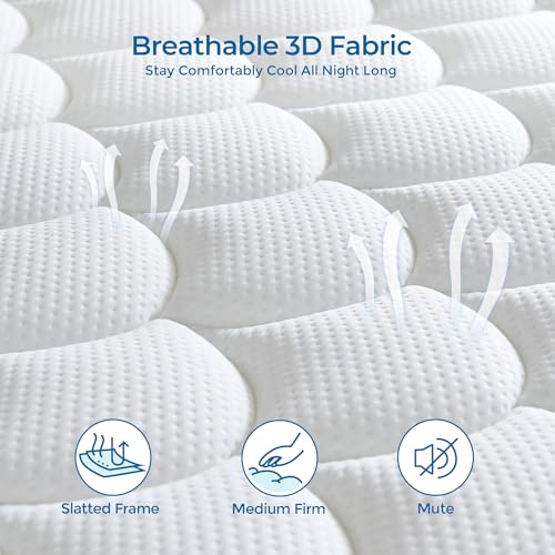 dosleeps Single Mattress 3FT,9 Inch 9-Zone Orthopedic Mattress with Memory Foam & Pocket Springs and 3D Breathable Fabric- Motion Isolation (90x190x22cm)