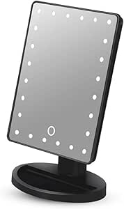 ACZZ Maquillaje conducido Espejo Espejo 214Led con el espejo, 180