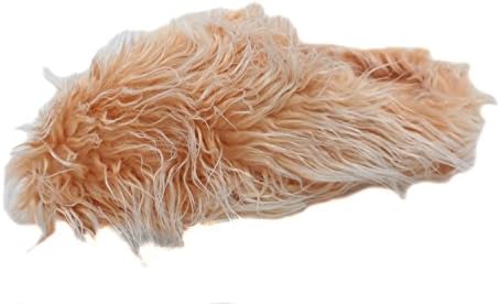 Making Waves Womens Brown Super Hairy Fuzzy Slippers (Medium 6.5-7.5)