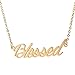 HUAN XUN Custom Name Necklace Personalized Initial Necklaces in Golden Silver