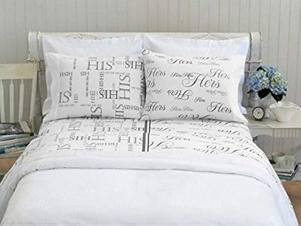 Bed Hog Inc His And Hers 300 Thread Count Sheet Set Black Grey King