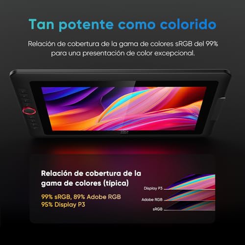 XPPen Artist 13.3 Pro V2 Graphics Tablet with 16K Levels Screen, Graphics Tablet Digital Drawing 99% sRGB with X3Pro Smart Chip Pen, Compatible with Windows, macOS, Android, ChromeOS, Linux